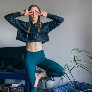 Cropped Camo Wisconsin Sweatshirt